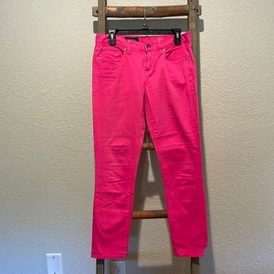 Colorful pants/jeans.